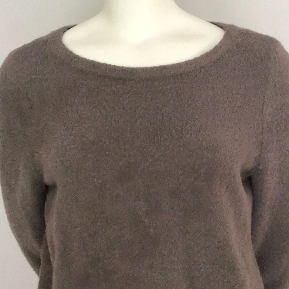 Chico’s Taupe Fuzzy Sweater - Picture 3 of 11